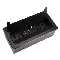 Bureau 2AC prise de courant universelle prise Pop de table USB charge amortie boîte de connexion multimédia pour US CN EU Plug