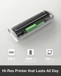 <span class=keywords><strong>Impresora</strong></span> Portátil Inalámbrica <span class=keywords><strong>Paperang</strong></span> F1S con Bluetooth, <span class=keywords><strong>Impresora</strong></span> Térmica de Viaje A4 de 300dpi con Impresión sin Tinta de 4/8 Pulgadas - Product Image 4