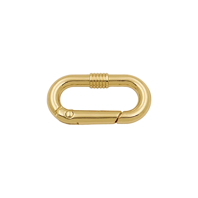 Commercio all'ingrosso di forma ovale moschettone in metallo Trigger Snap Spring Ring Open Buckle Bag portachiavi anello per accessori per borse