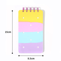 Carnet à spirale personnalisé en silicone DIY, mini-journal mignon pour fille avec trous pour breloques, cadeau, 80 feuilles, vente en gros OEM