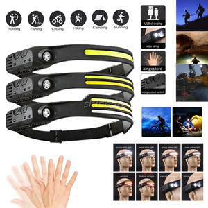 Linterna Frontal <span class=keywords><strong>de</strong></span> Alta Potencia para Exteriores con Sensor, Cinco Modos, Recargable por USB, Haz <span class=keywords><strong>de</strong></span> Luz Amplio, Lámpara Frontal <span class=keywords><strong>LED</strong></span> para Trabajo y Camping - Product Image 3