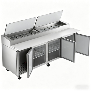 Three-door salad <b>table</b> Intelligent Digital Control Commercial Food Cooling Storage Cabinet - Product Image 3