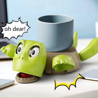 Grappige Schildpad Onderzetters 3D Grappige Schildpad Drink Onderzetter Bureau Ornament Speelgoed Koffiekopje Mat Stress Verlichtend Grappige Schildpad Koppje Mat