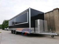 UKUNG 680*210 cm (22'4 "X 6'11") Camion alimentaire mobile personnalisé de grande taille carré Remorque alimentaire
