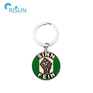 Fabrication de porte-clés irlandais personnalisé en métal Llavero émail vert Irlande irlandais <span class=keywords><strong>Sinn</strong></span> Fein porte-clés <span class=keywords><strong>Sinn</strong></span> Fein avec carte irlandaise porte-clés - Product Image 6