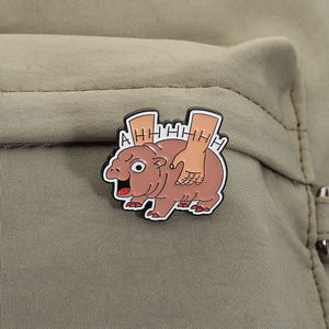 Pin de Esmalte con Diseño de Animal Gritando, Estilo Absurdo y Caprichoso, Frase Ahhhhhh, Diseño de Brazos Adicionales, Broche de Humor Peculiar, Venta al por Mayor - Product Image 3