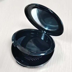 59mm pan Cheap Two Layer <b>Empty</b> Blush matte black air cushion with mirror cosmetic packaging - Product Image 6