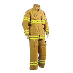 Uzun kollu itfaiyeci itfaiyeci koruma dayanıklı geciktirici yangın söndürme takım elbise