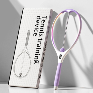 Raqueta de entrenamiento de tenis portátil, raqueta duradera de acero inoxidable y silicona PP - Product Image 2