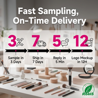 Ensemble d'éponges de maquillage personnalisées avec logo, sans latex, douces, multi-formes, pour fond de teint, avec emballage personnalisé OEM
