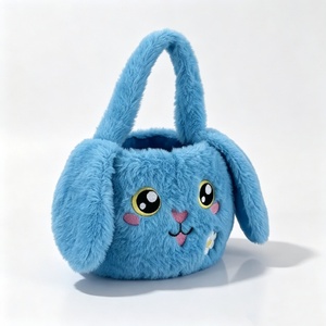 Bolso de peluche de conejo personalizado, bolso de mano de peluche de conejo, bolso de peluche de conejo azul, bolso de mano de peluche con diseño de animal, bolso de peluche de conejo - Product Image 5
