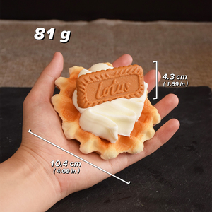 Modelo de Waffle Belga Artificial 1:1 para Exhibición de Postres, Crema, Chocolate y Decoración de Ventanas de Cafeterías - Product Image 3