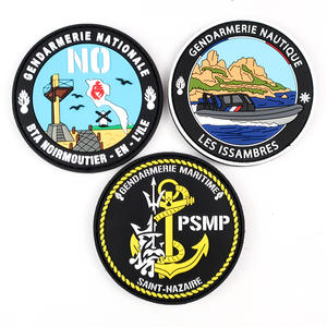 Factory Personalized Custom Iron on logo Soft Rubber Round PVC Label Silicone Clothing Badge Waterproof Rubber Hat <strong>Patches</strong> - Product Image 2