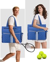 Sac de sport unisexe en polyester avec fermeture éclair, style moderne, résistant à l'eau, compartiment à chaussures ventilé, capacité 30-40L