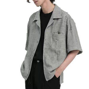 <span class=keywords><strong>เสื้อ</strong></span>เชิ้ต DIHUI สไตล์ลำลอง คุณภาพสูง ล้างแบบวินเทจ แขนสั้น พิมพ์ลาย ทรงโอเวอร์ไซส์ ทรงบ็อกซี่ ตัดสั้น ทรงครอป  <span class=keywords><strong>เสื้อ</strong></span>เชิ้ตผู้ชายแบบทำเก่าพิเศษ - Product Image 1