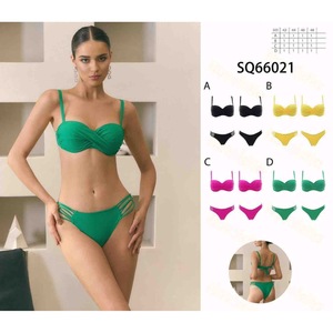 HDJ ชุดว่ายน้ำวันพีซสีเขียวขนาดพลัส ทัมมี คอนโทรล แบนด์อูชุดว่ายน้ำเอวสูงยืดโมโนกินีผู้หญิง 42 44 46 48 - Product Image 3