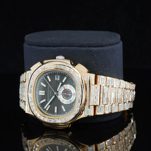Nuevo diseño, moda antigua, busto de lujo, Moissanite, diamante, reloj automático, personalizado, chapado en oro rosa, acero inoxidable, mecánico - Product Image 4