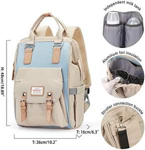 Échantillon gratuit, sac à langer de voyage personnalisé en cuir PU vegan, sac à dos pour maman avec grande capacité pour maman - Product Image 2