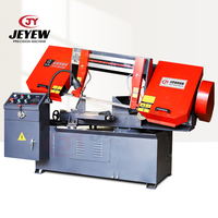Scie à ruban automatique rouge GB4028 4,0 kW pour la découpe de barres d'armature, tubes carrés et barres métalliques, diamètre de coupe 280 mm, style ciseaux