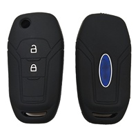 Vente en gros de housses de protection pour clés de voiture en silicone souple à 2 boutons pour Ford Focus Everest Mondeo, antidérapantes, anti-poussière