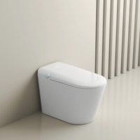 Toilettes au sol intelligentes modernes aux normes canadiennes WC automatique en céramique avec télécommande et chauffage du siège pour la salle de bain
