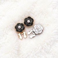 Kancing Logam Camellia Ramah Lingkungan 18MM Laris Manis, Penutup Kancing Manset, Aksesoris Penutup Kancing untuk Sweater dan Mantel
