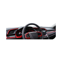 Pour Honda Civic Type-r Auto Accessoire Intérieur Nouvelle Lunette En Fiber De Carbone En Matériau ABS Mat Standard Protégé UV