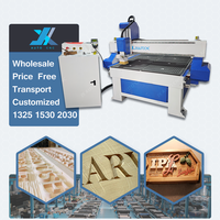 Machine de découpe CNC JX-Aluminium 1325 MDF PCB 2x4 ATC Changeur d'outils en bois Découpe de verre avec aspiration