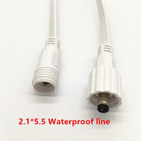 OEM personalizado impermeable DC5521 DC cable de extensión 22AWG cable plano para cámaras de vigilancia de seguridad