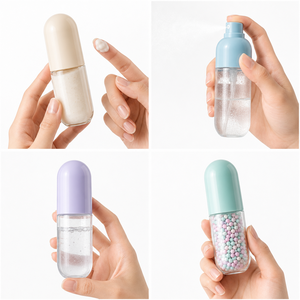 Botella pulverizadora de PET <span class=keywords><strong>PCR</strong></span> al por mayor de 40ml, 60ml, 100ml, dispensador a prueba de fugas para crema facial, perfume, loción cosmética, perlas aromáticas, viajes - Product Image 5
