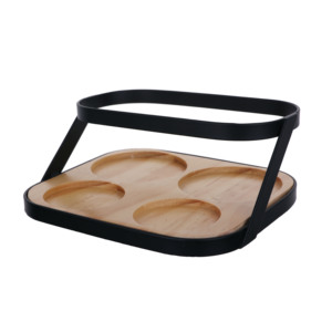 Bộ dụng cụ gia vị bằng thép không gỉ thiết kế mới, bộ bình đựng gia vị, bình dầu giấm thủy tinh, bộ lọ gia vị kèm giá gỗ - Product Image 6