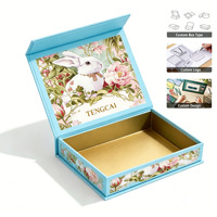 Boîte cadeau de luxe en carton rigide écologique et recyclable, très vendue, avec revêtement UV, fermeture magnétique, logo personnalisé et gaufrage pour l'expédition