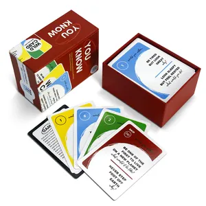 Top Sale Qualität Großhandel Familien freund Lustiges Brettspiel Drucken Getränk Spielkarten Benutzer definiertes Kartenspiel