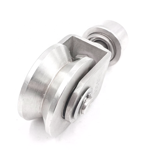 Roues de <span class=keywords><strong>portail</strong></span> coulissant robustes en acier inoxydable, roulettes à gorge en V, roulettes à <span class=keywords><strong>ressort</strong></span> <span class=keywords><strong>pour</strong></span> rail - Product Image 2