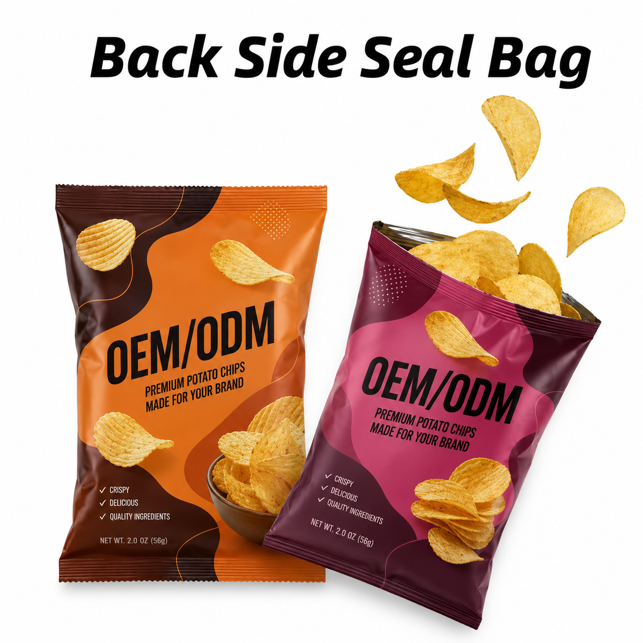 Bolsa con sellado trasero