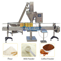 Machine de remplissage automatique de poudre, remplisseuse à vis sans fin, équipement d'emballage pour lait en poudre et farine, haute précision et contrôle PLC