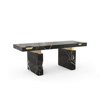 Bureau de direction de luxe en marbre blanc, design italien tendance, nouvelle collection 2026