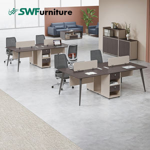 Modern and Luxurious Single <b>Workstation</b> Table for Trading Staff, European Minimalist Style Modular Office Desk - Product Image 5