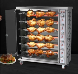 Máquina de <span class=keywords><strong>asador</strong></span> de Gas rotativa de acero de 220V, equipo de cocina comercial automático <span class=keywords><strong>para</strong></span> restaurante, tienda de comida, horno de pollo asado - Product Image 5