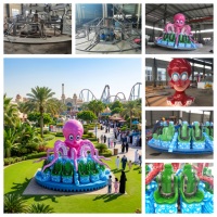 Manège Mini Octopus 16 places Nova Rides FT-XZY, Attraction de fête foraine pour la famille et les enfants, type Hully-Gully, avec plateau volant, à vendre