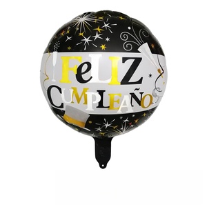 Achetez des ballons en aluminium HLC Spanish Happy Birthday avec motif de bougie en forme de cupcake pour les fournitures de fête Feliz Dia - Product Image 4