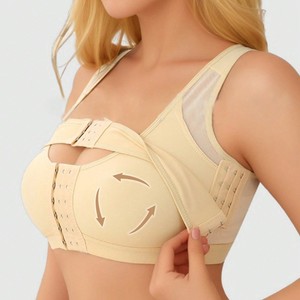 Sujetador <span class=keywords><strong>postoperatorio</strong></span> personalizado para mujer, fino, con cierre frontal ajustable, sin aros, con efecto push-up, ropa interior. - Product Image 3