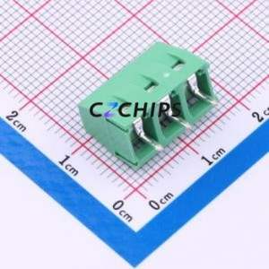 MX127-5.0-03P-GN01-Cu-Y-A Screw Terminal Block Through hole Component (THT),P=5mm Connector 1x3P 5mm Green Through Hole - Product Image 2