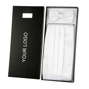 Cummerbund Bowtie Set Tela de seda Esmoquin Faja Accesorios Cinturón de tela Pajarita Conjunto formal clásico