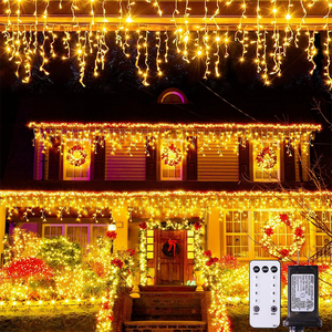 Luces Decorativas para Fiestas y Festivales al Aire Libre, Resistentes al Agua, con Clasificación IP65, Luces LED de Hielo para Días Festivos, Longitud Personalizable, Inalámbricas - Product Image 2