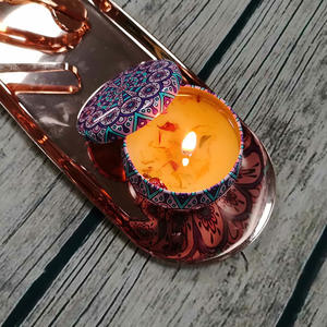 N-042 Bougie artisanale <span class=keywords><strong>à</strong></span> fleurs séchées, aromathérapie, parfum, cire de soja, huile, bougie parfumée de luxe <span class=keywords><strong>à</strong></span> la cire de soja et aux fleurs séchées pour la décoration de la maison - Product Image 4