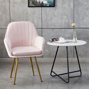 Chất Lượng Cao Hiện Đại Nhung Giọng Ghế Chân Vàng Thiết Kế Cổ Điển Màu Xanh Hồng Tùy Chọn Cho Phòng Khách Phòng Ăn Khách Sạn Phòng Tắm Sử Dụng - Product Image 1