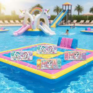 UNICORN 2586B-F24 Inflatable Water <b>Game</b> <b>Pad</b> for Kids 192PC 8DIS(24)/CS Fiberglass & Steel for Water Parks - Product Image 3