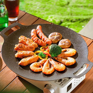 Poêle à Grillade BBQ Coréen en Fonte d'Usine pour Camping en Plein Air, Poêle à Frire en Pierre de Maifan, Plancha Teppanyaki, Four à Cassette, Poêle à Grillade à Gaz - Product Image 6