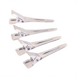 Pince à cheveux pour séparation, 5,5 cm, en acier inoxydable, à une seule griffe, pour boucles et extensions, type alligator - Product Image 1